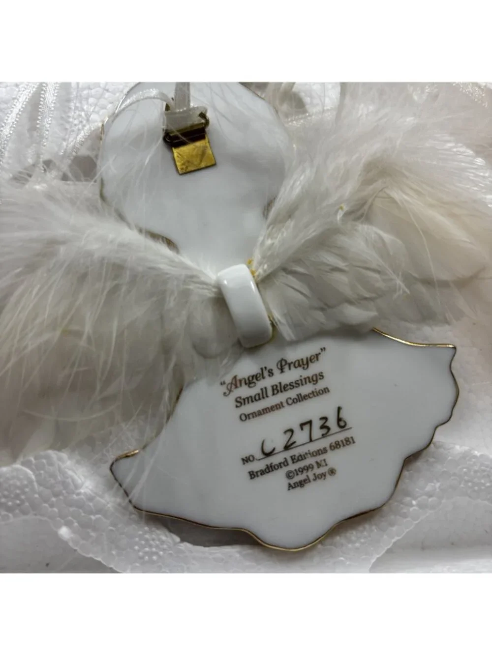 Bradford Editions Small Blessings Angels Ornaments Porcelain Set of 3
